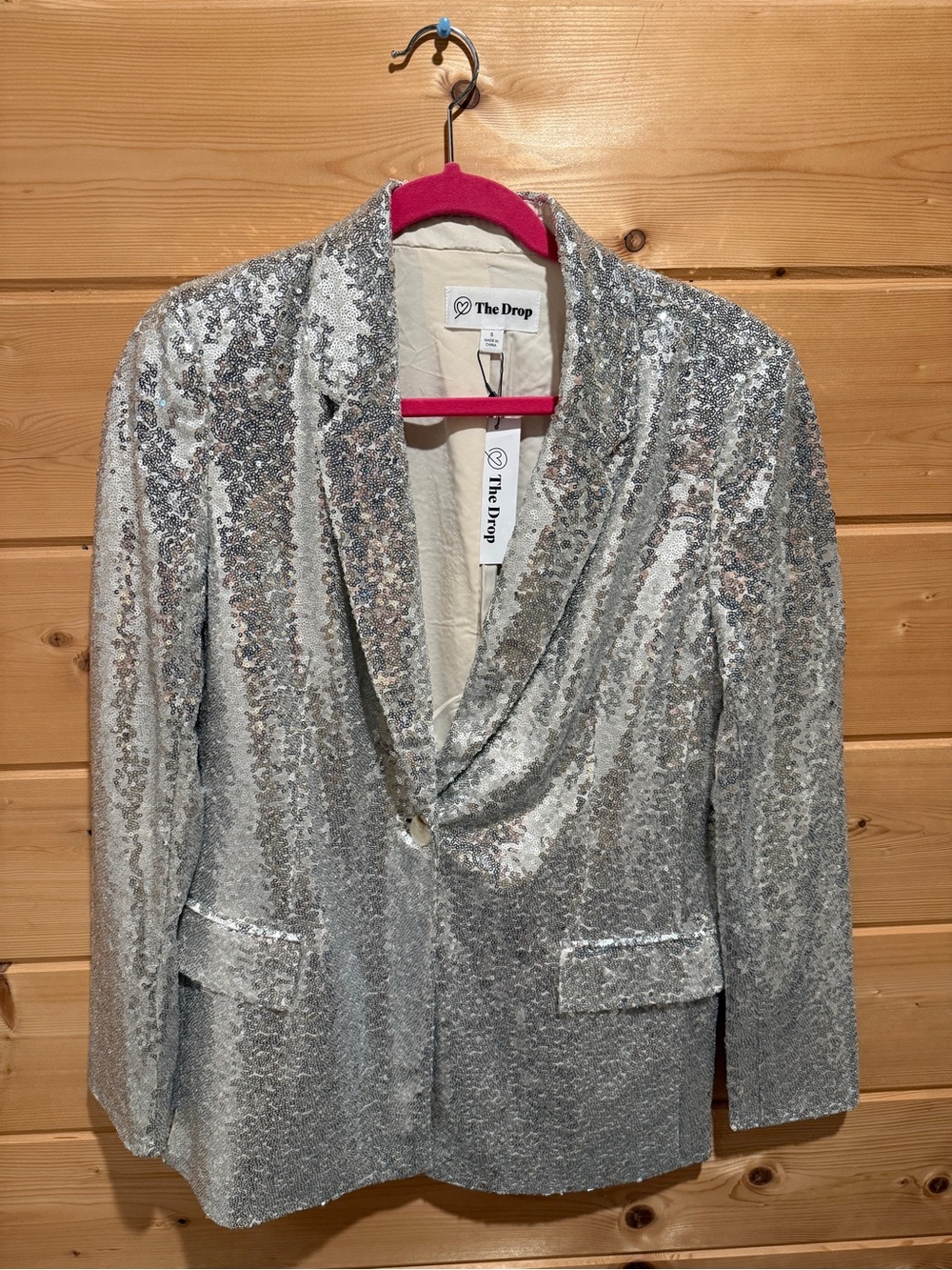 Silver Sequin Blazer NWT size Small